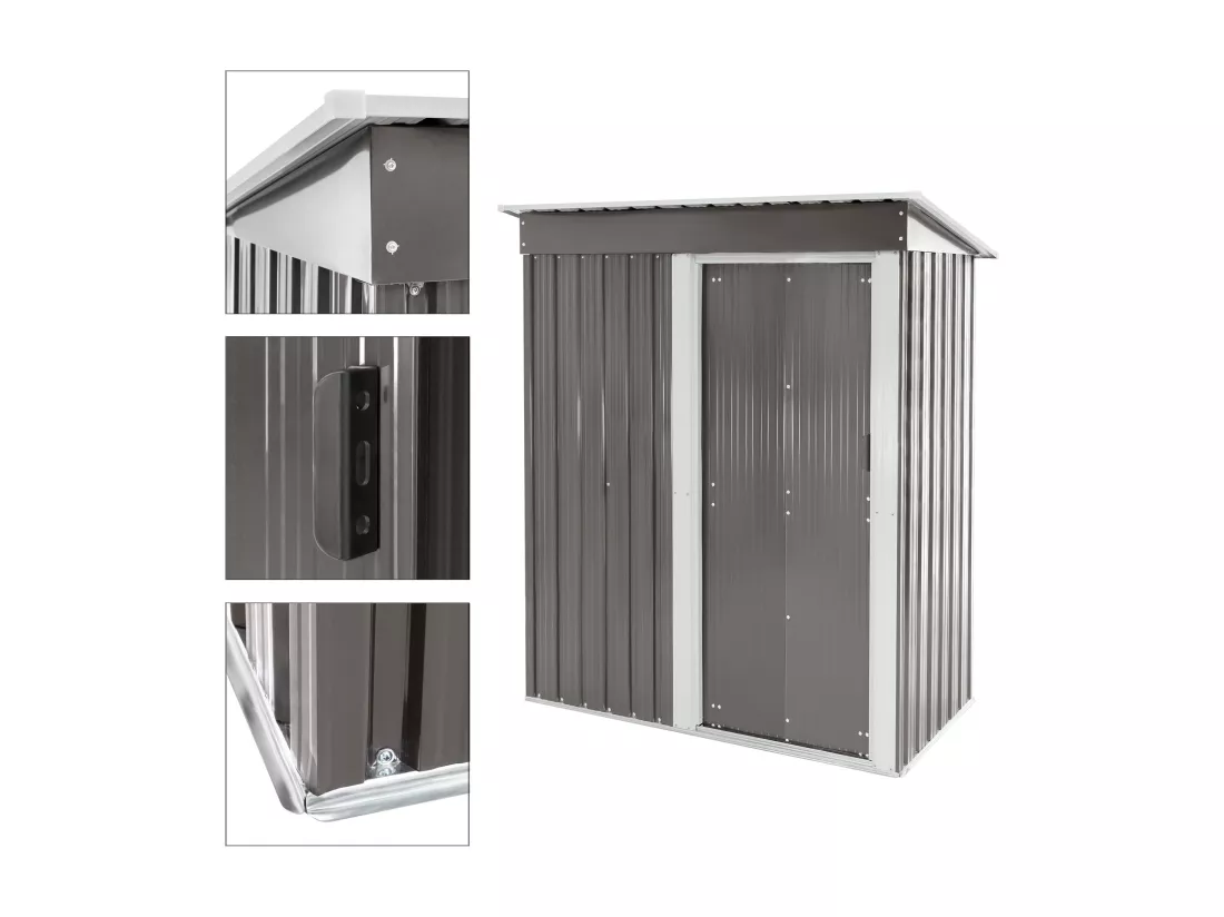 Abri de jardin remise de rangement outils vélos cabane stockage toit en appentis