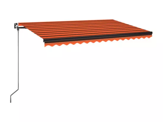 Auvent manuel rétractable 450x350 cm Orange et marron
