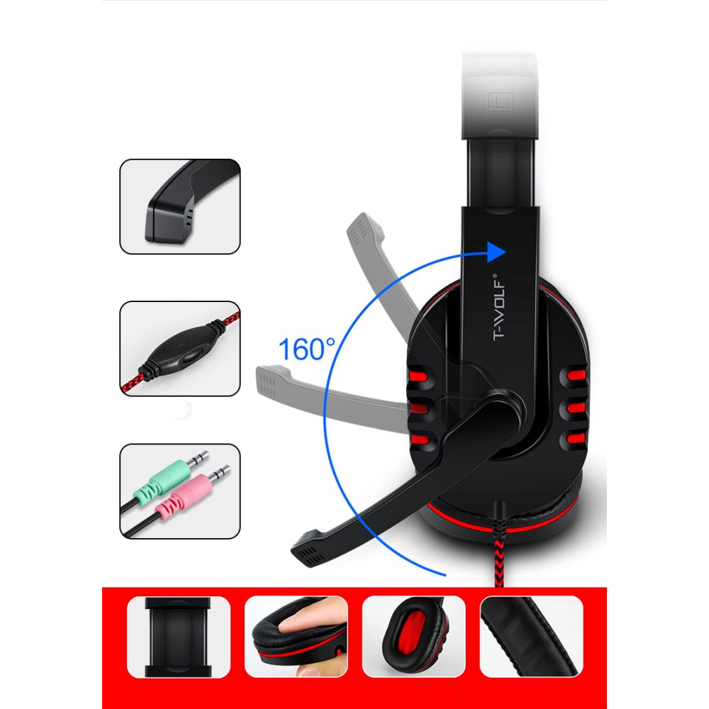 4in1 Gaming Combo Kit mit Maus / Headset / Mauspad / Tastatur mit RGB Hintergrundbeleuchtung QWERTY - Schwarz