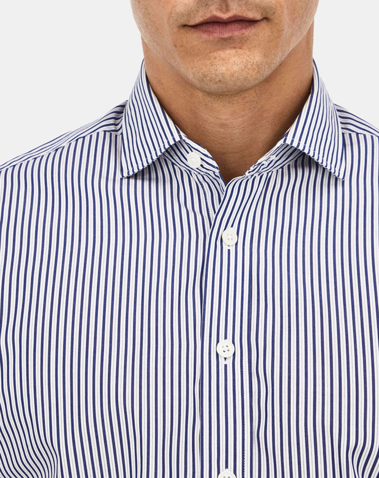 Hackett London Chemise Slim Fit rayée bleue