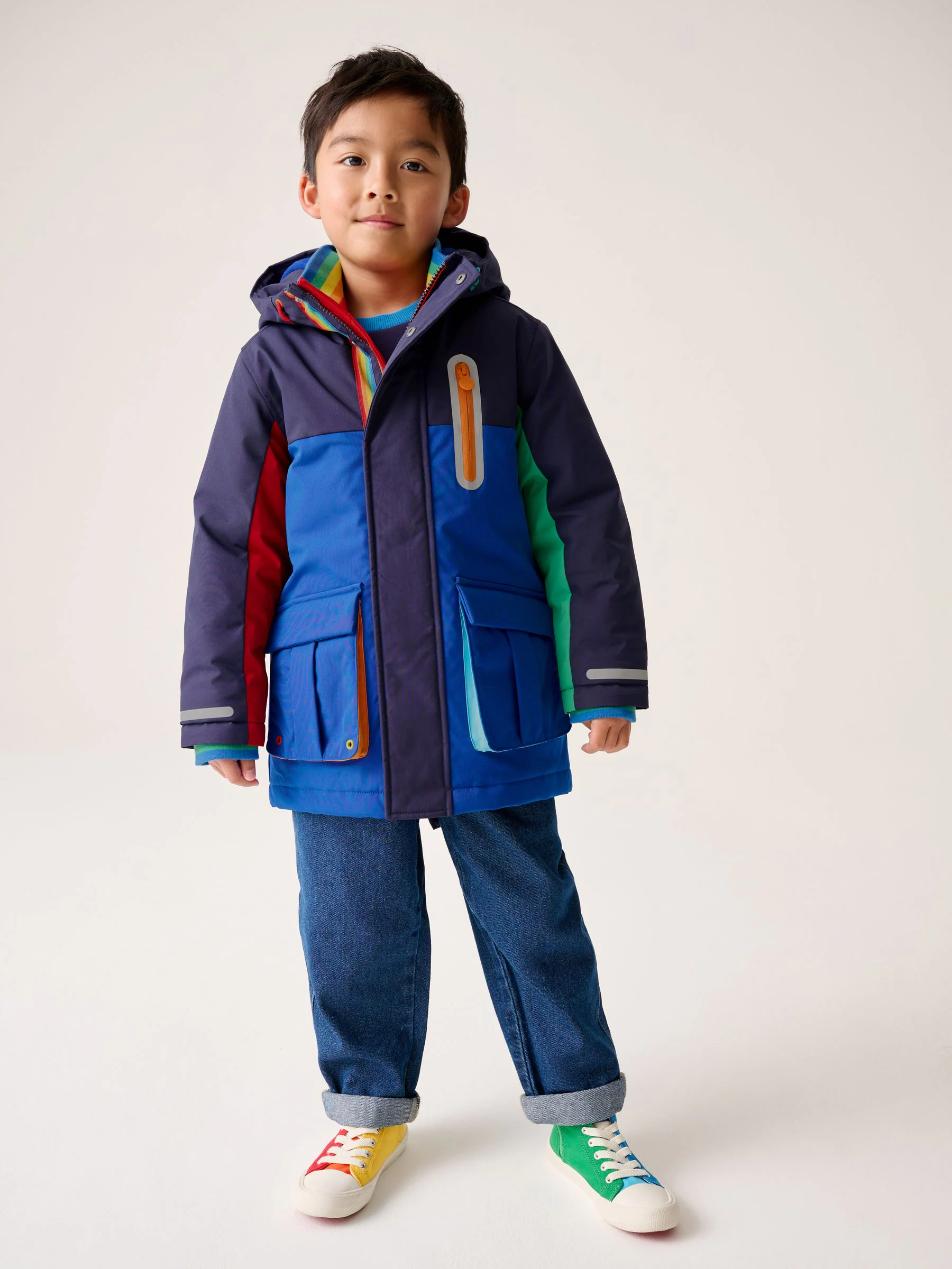 Little Bird by Jools Oliver - Regenboog regenbestendige parka