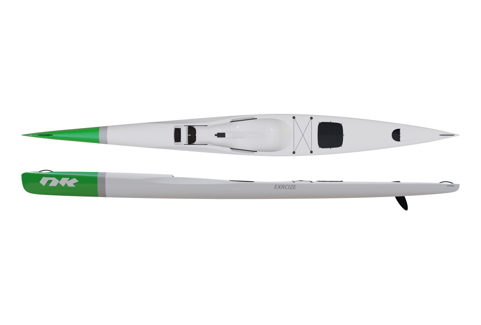 Nordic Kayaks Exrcize CarbonComp Med Luke Hvit/Grønn