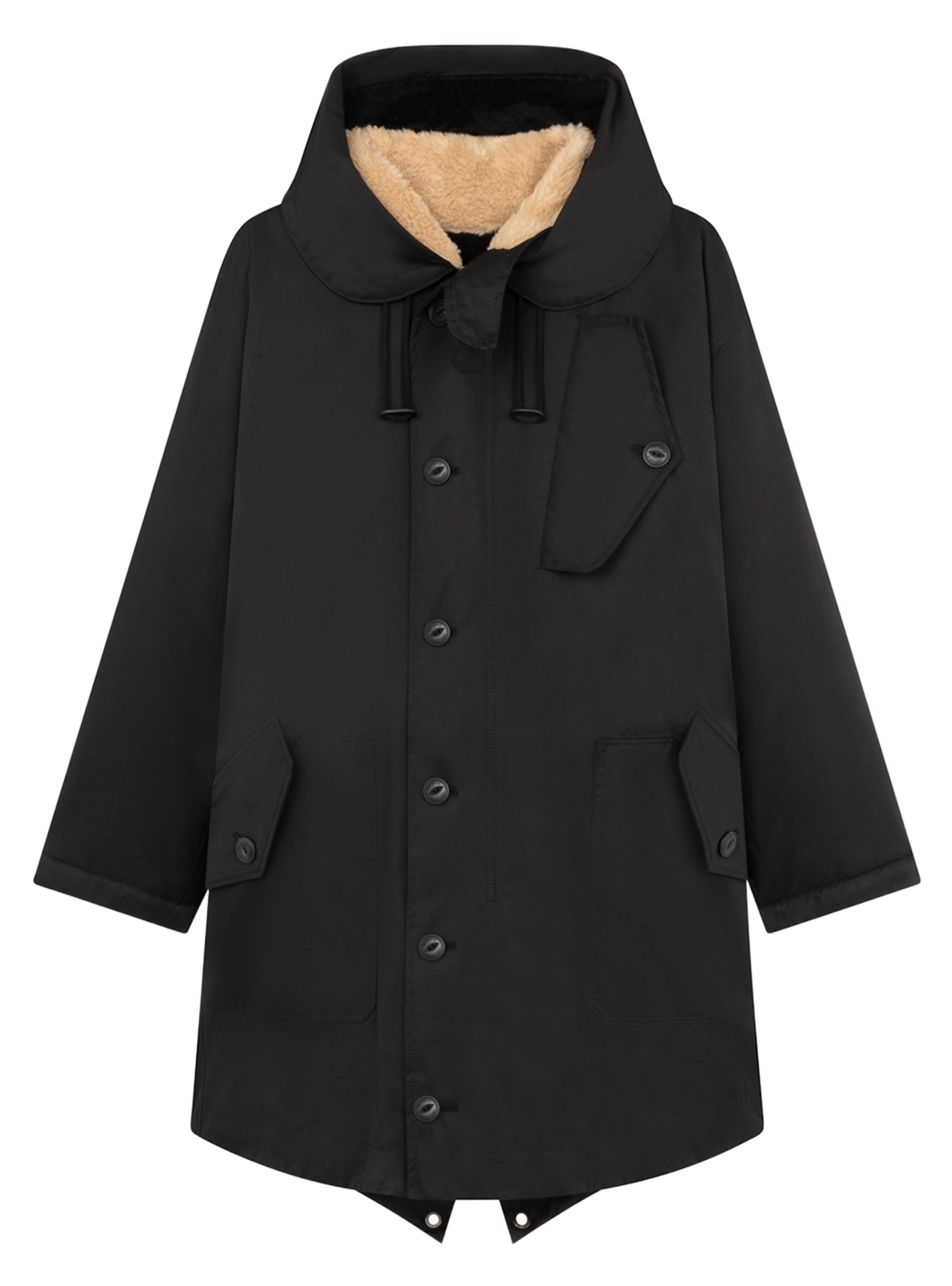 EXPLOREUR 2 - Parka droite imperméable à capuche | Noir