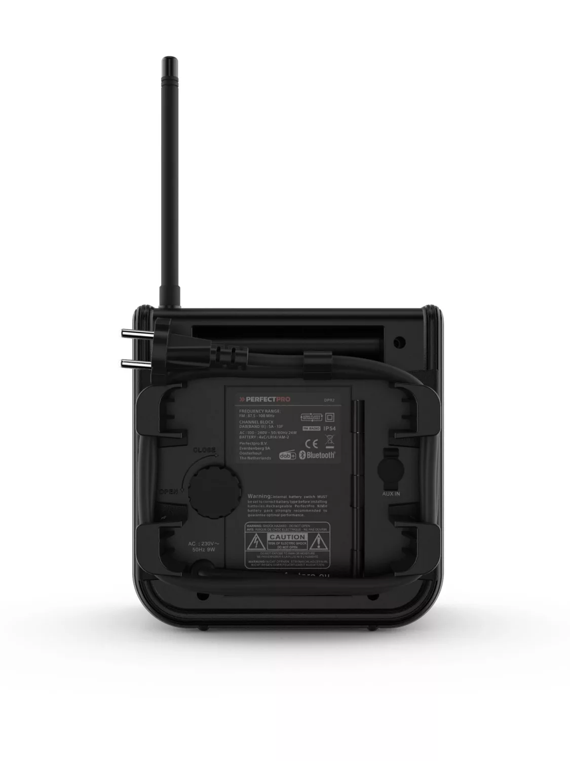 PerfectPro DABPRO2 Bouwradio - FM RDS - DAB  - aux-in - werkt op netstroom & batterij