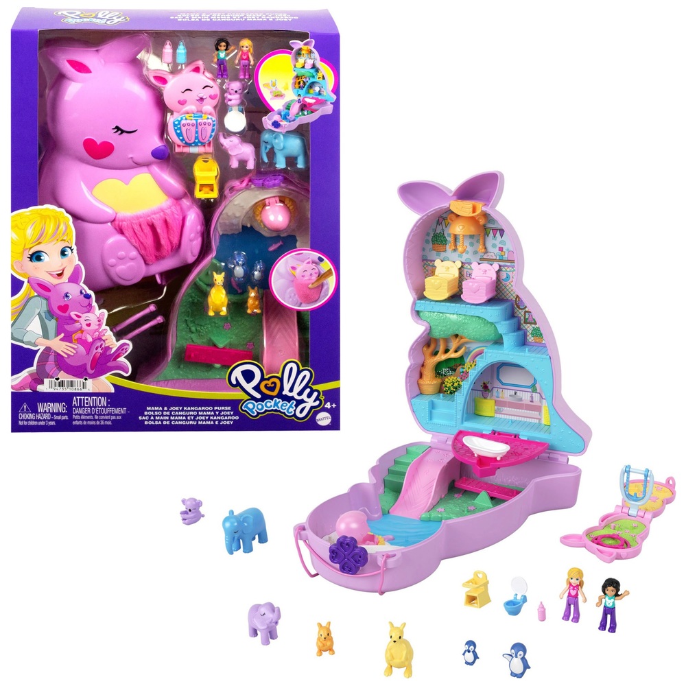Polly Pocket Mama und Känguru-Handtasche Kompaktes Spielset