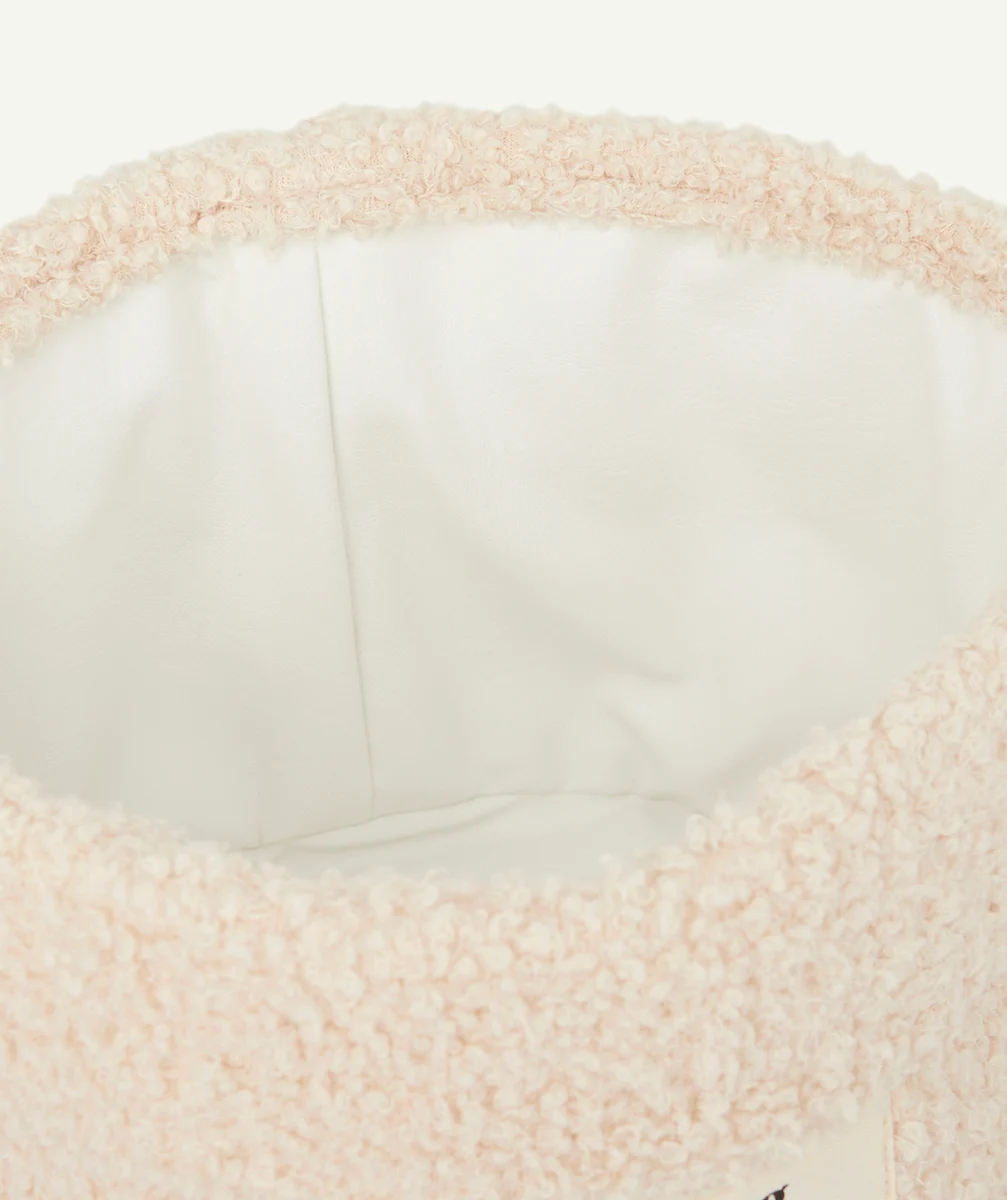 JOLLEINPANIER DE RANGEMENT EN BOUCLE ÉCRU