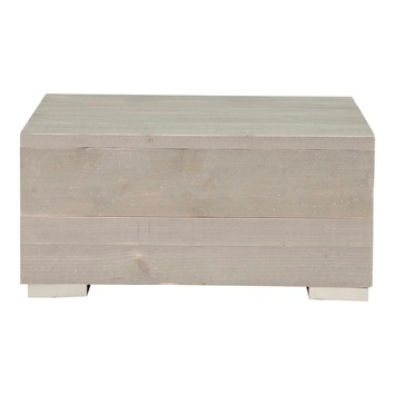 Salontafel Blijdeld zand steigerhout 57 x 57 cm