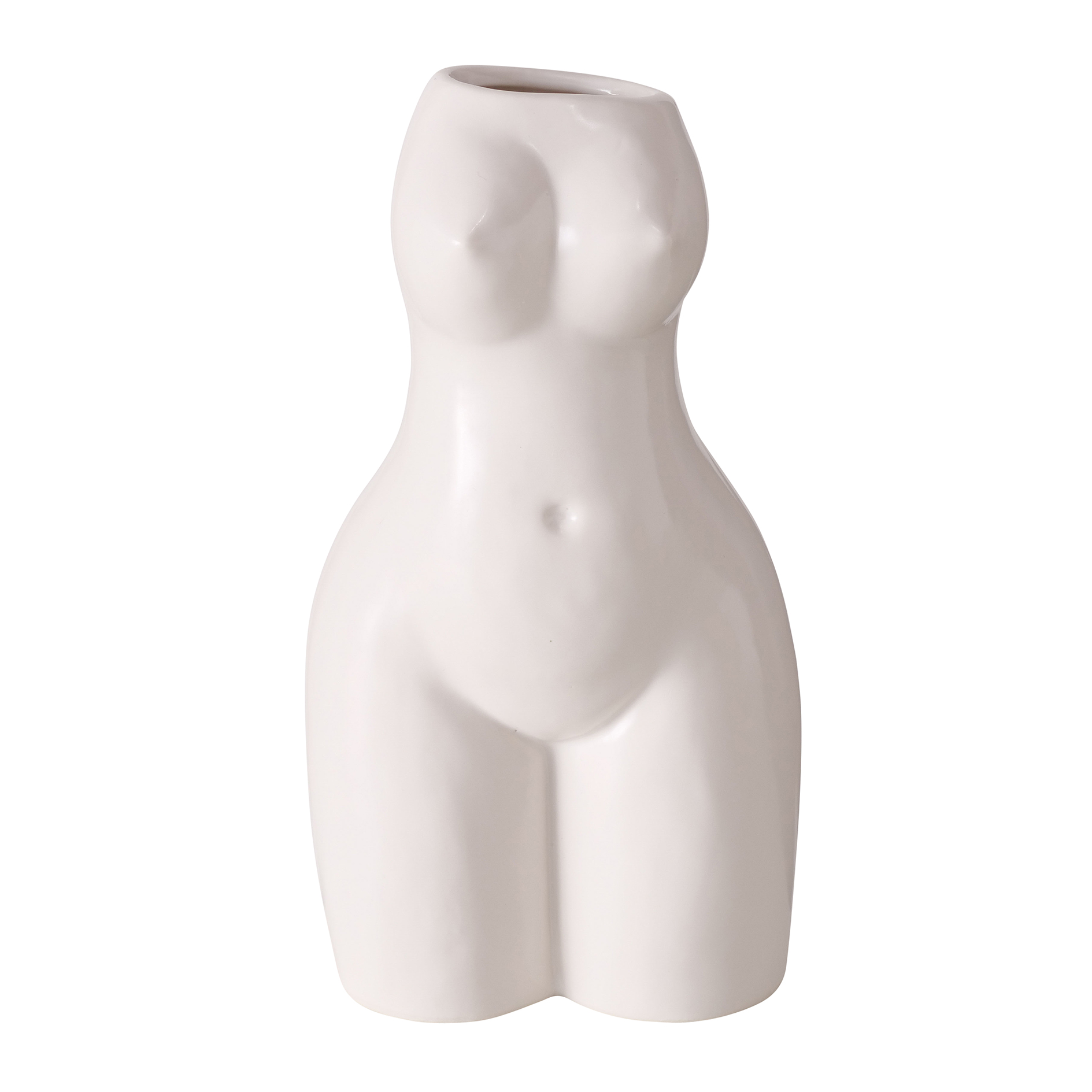 Vase - weiß matt - Porzellan