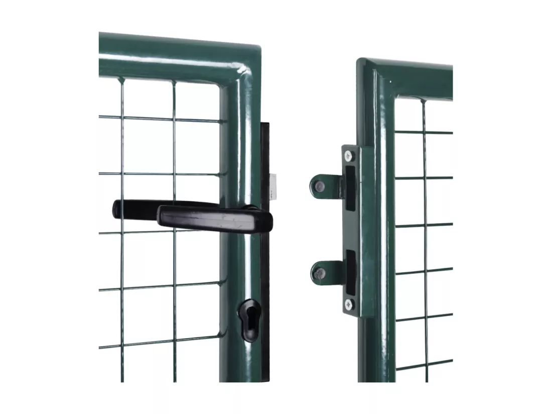 Portail de cl?ture Acier 306x175 cm Vert