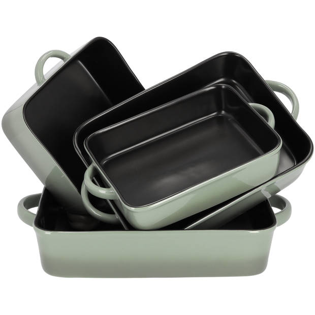 Blokker Ovenschaal Cyprus - 33x21x6 cm - Groen