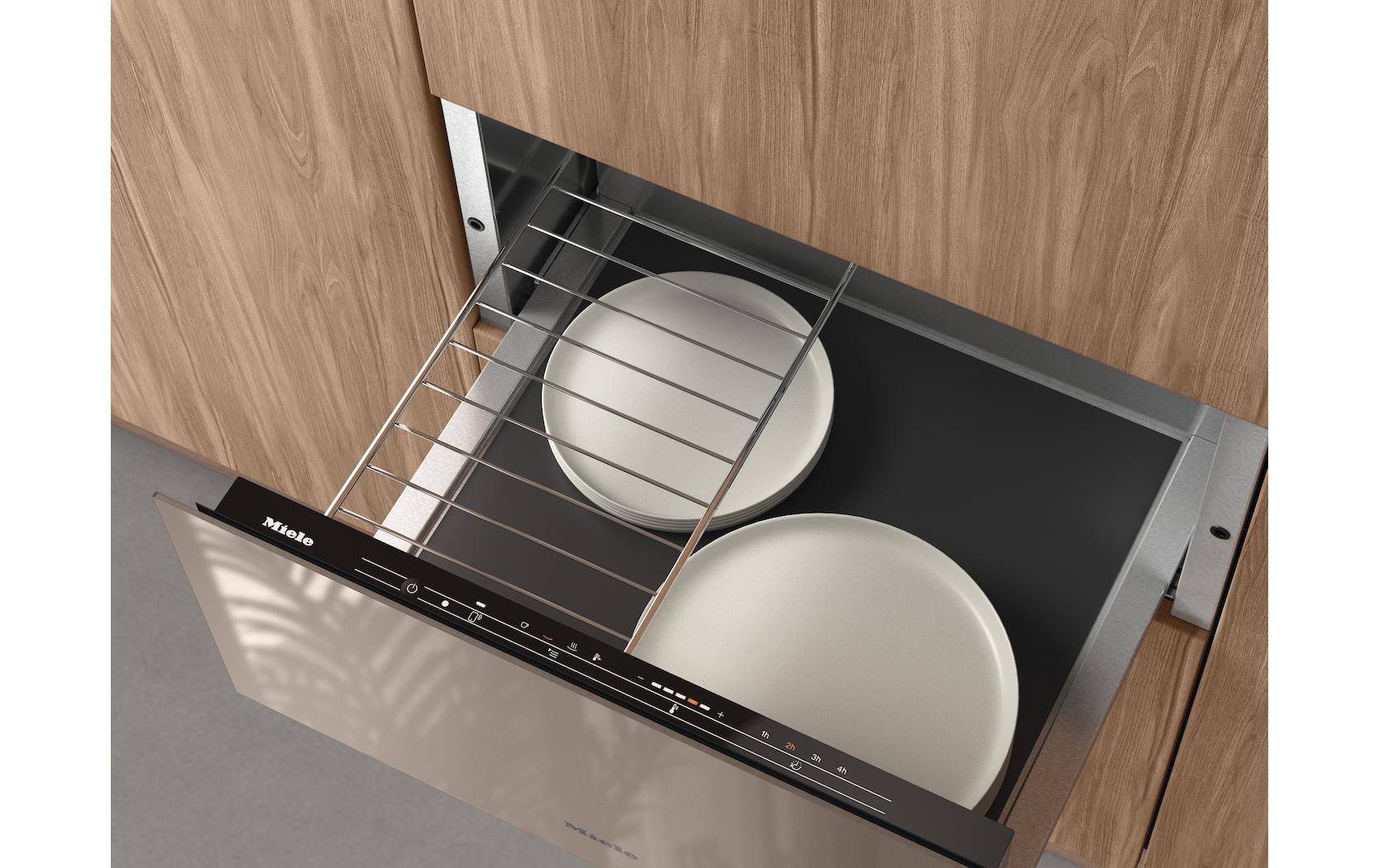 Wärmeschublade ESW 7020<br>Grifflose Gourmet-Wärmeschublade zum Vorwärmen von Geschirr und Warmhalten von Speisen