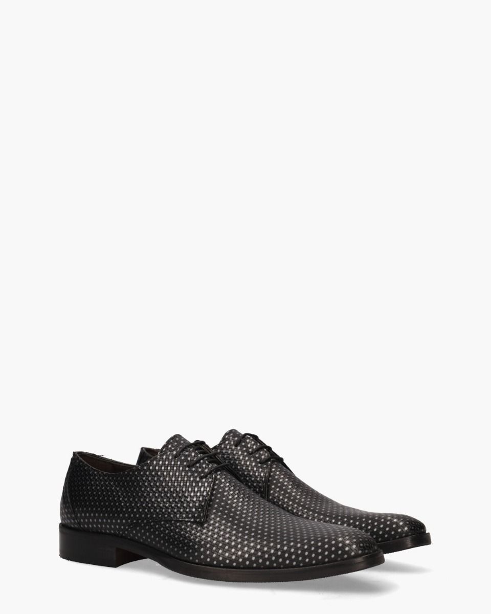 Daniel Kenneth Stan II Zwart/Zilvergrijs Heren Veterschoenen