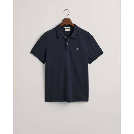 GANT Shield Piqué Polo T-shirt, Everning Blue, XL