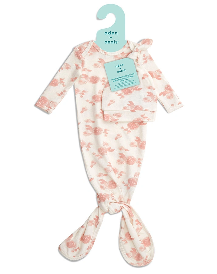 Baby-Set SNUGGLE KNIT – ROSETTES mit Mütze in rosa