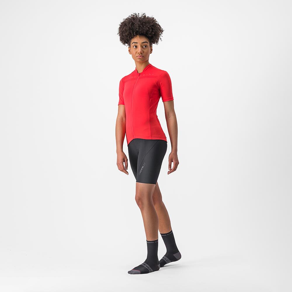 Castelli Anima 4 Fietsshirt Korte Mouwen Roze Dames