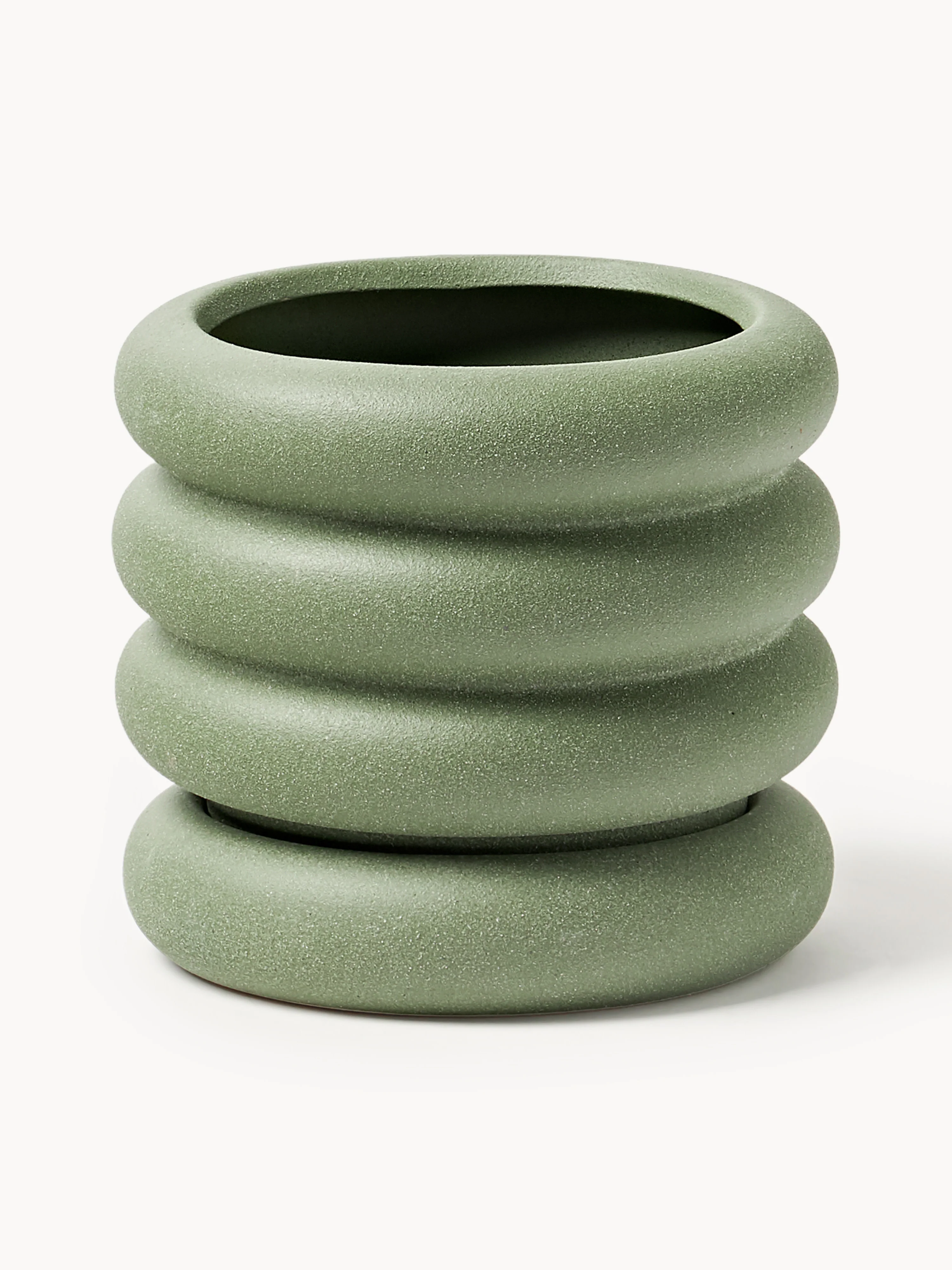 Kleine bloempot Rudi met schotel, H 16 cm
