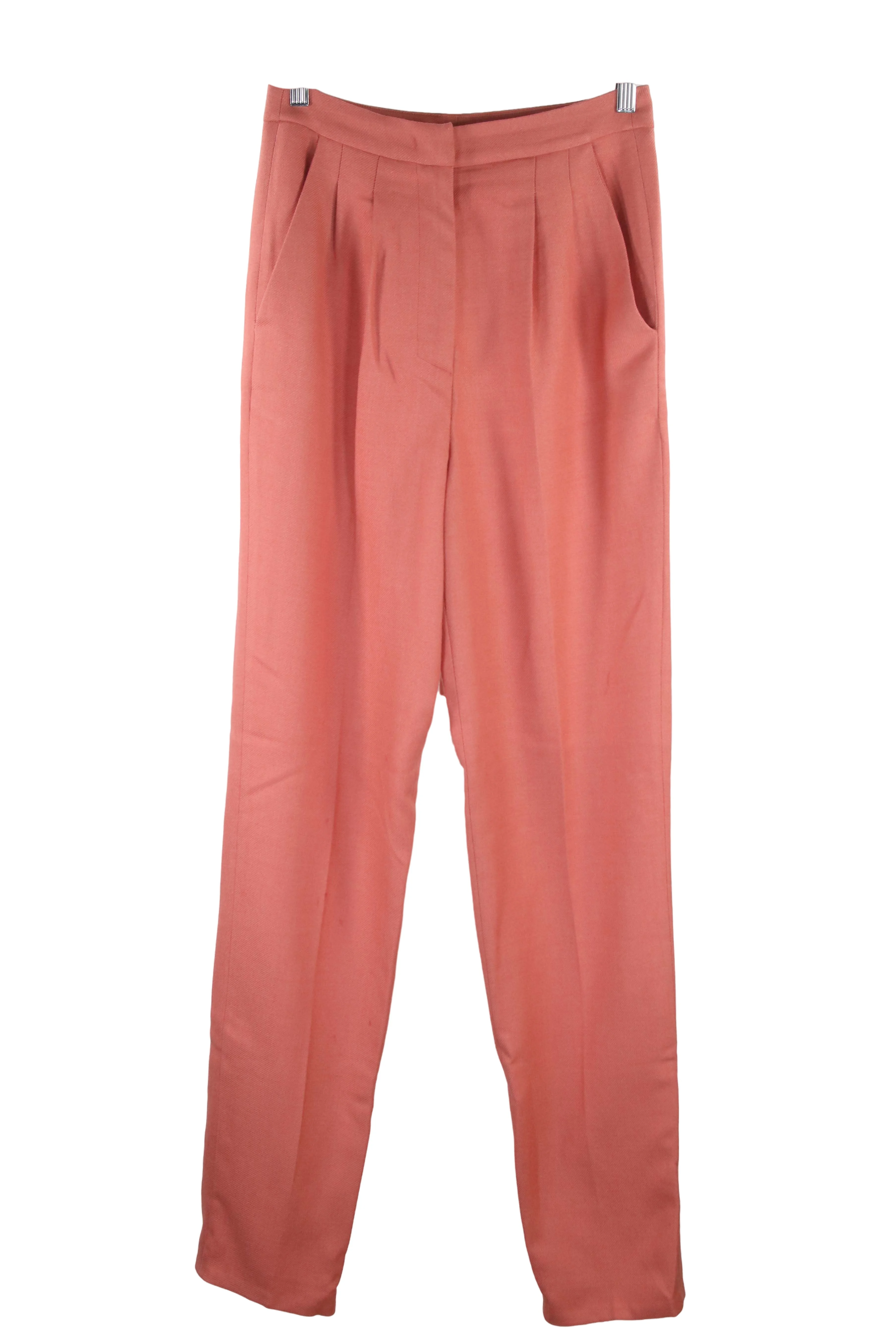 Pantalon large en laine | Rose