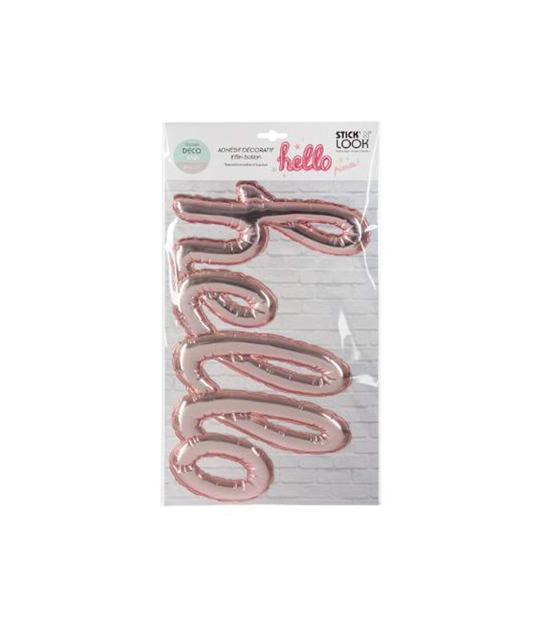 Sticker Ballon Hello 22x40cm Rose