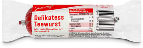 Jeden Tag Delikatess Teewurst fein