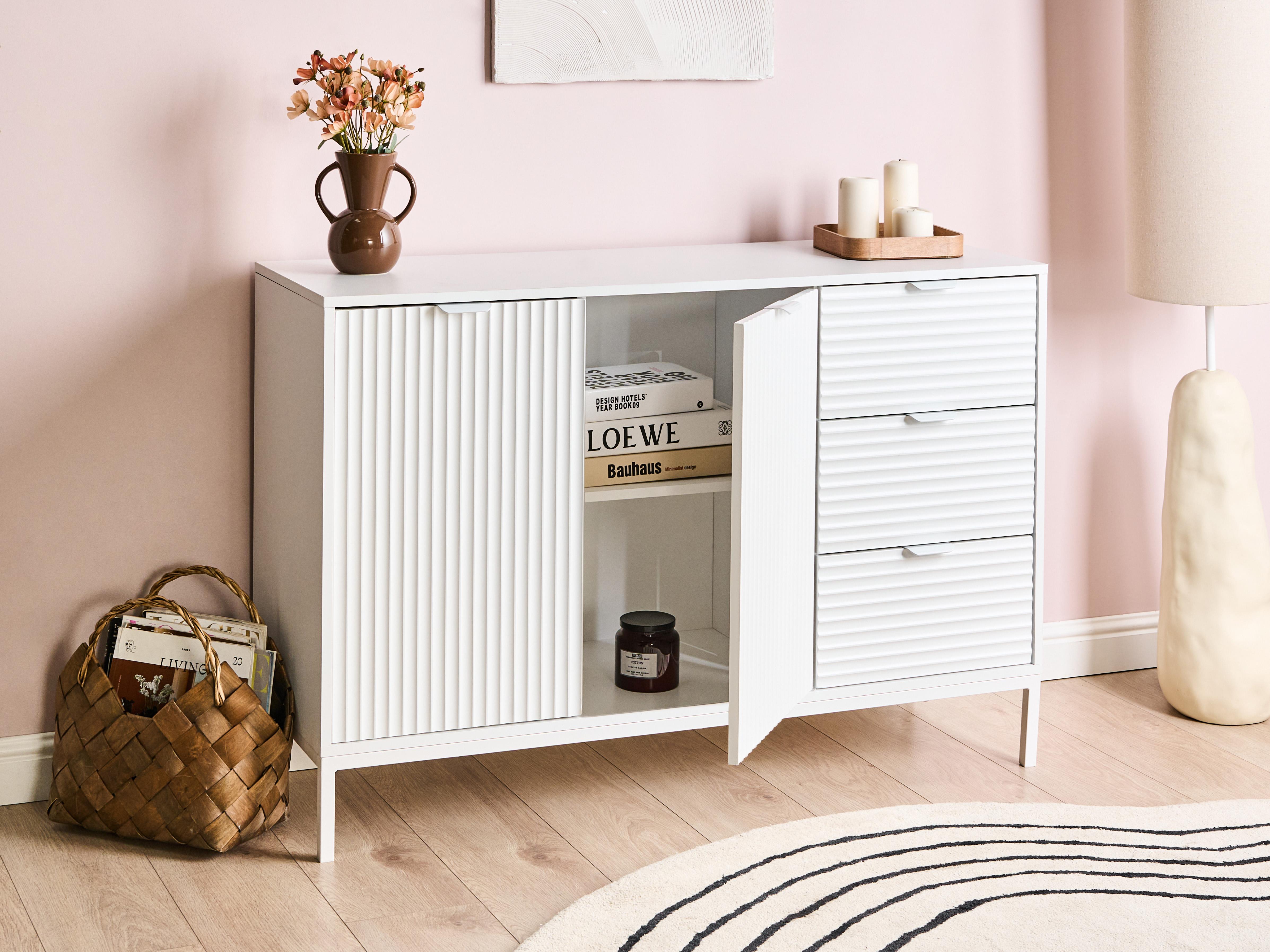 Dressoir met 2 deuren ADELAIDE Wit