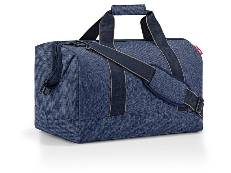 Reisenthel Umhängetasche Allrounder L Herringbone Dark Blue Tasche aus recyceltem Material