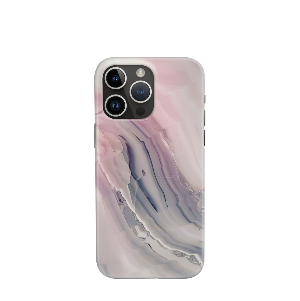 iPhone 14 Pro Max Hybrid (Kunststoff / Gummi) Hülle Marmor Marble 9 - Lila-Violett