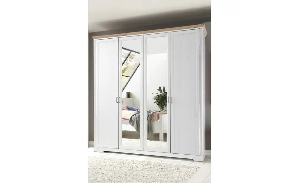 Kleiderschrank Jasmin II Pinie (Nachbildung), Asteiche (Nachbildung) 214 cm