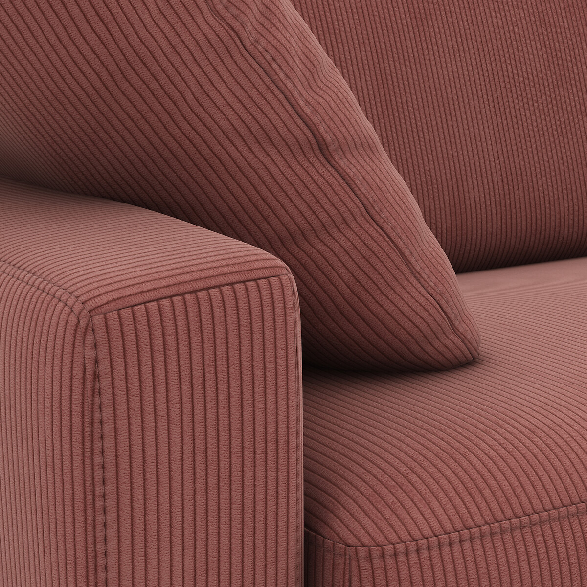 LA REDOUTE INTERIEURS<br>Sofá cama de veludo fino, espuma, Timor