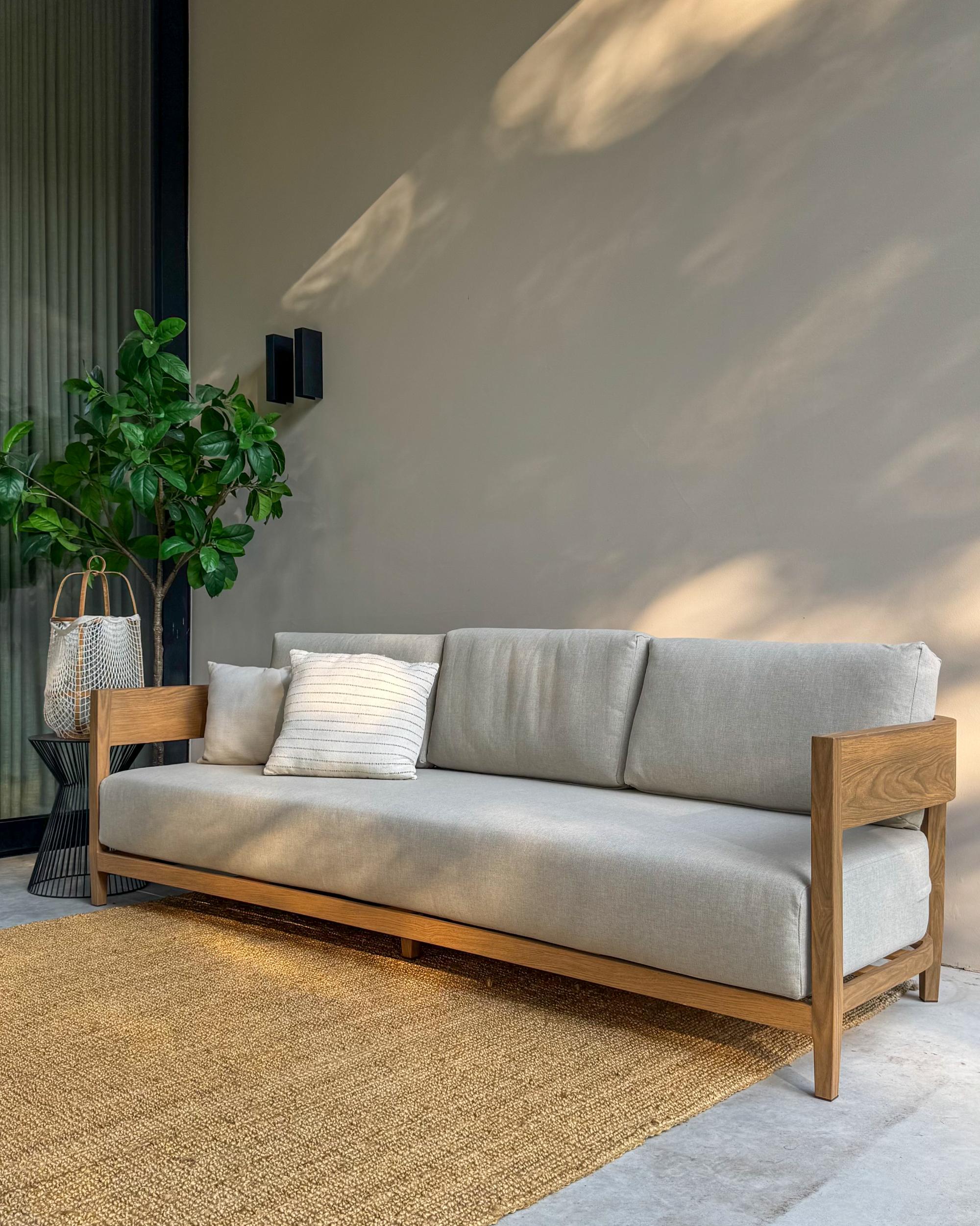 Tuin loungebank 3-zits SAMPIERI Metaal Lichtbruin