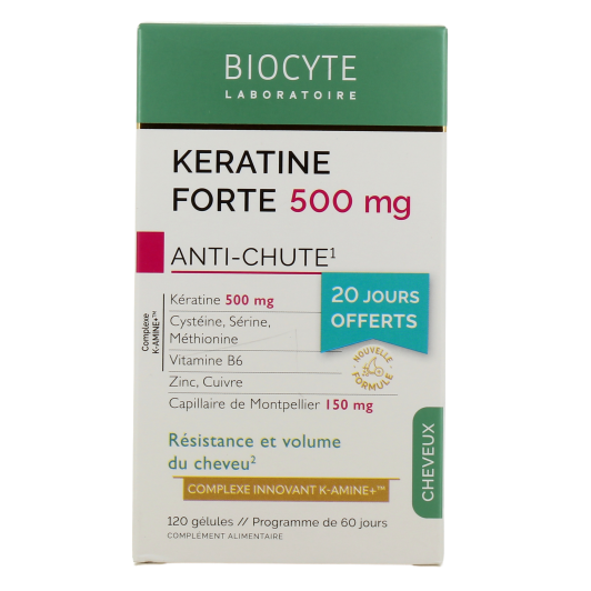 Biocyte Keratine Forte Complément Alimentaire Anti-Chute de Cheveux