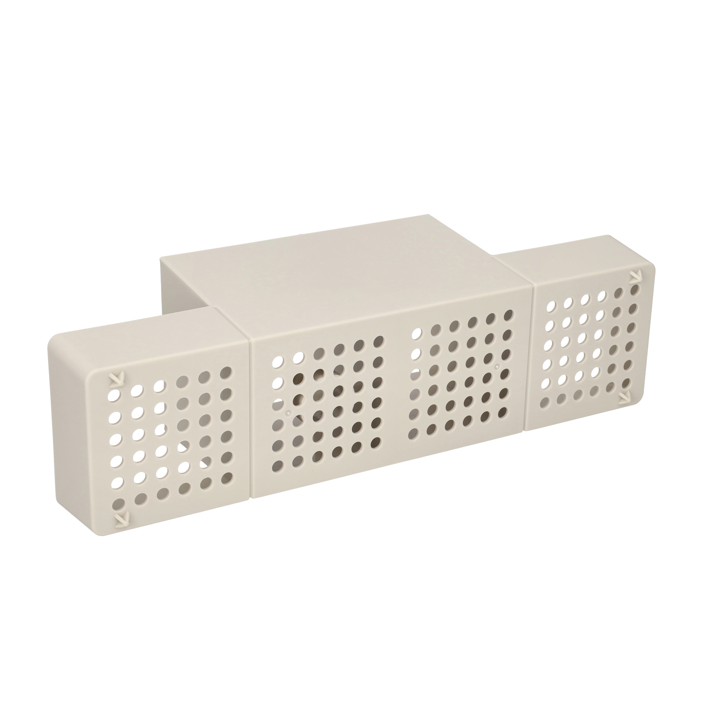 (6-tlg. Set) Multifunktions Spülbecken Küchen Organizer Waschbecken Halterung mit Bürste / Schwamm / Seifenspender - Beige