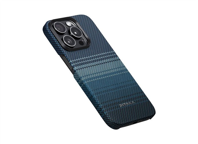 iPhone 15 Pro MagEZ 5 Fushion Weaving MagSafe Aramid Schutzhülle (KI1501MO) - Moonrise (Blau / Schwarz)