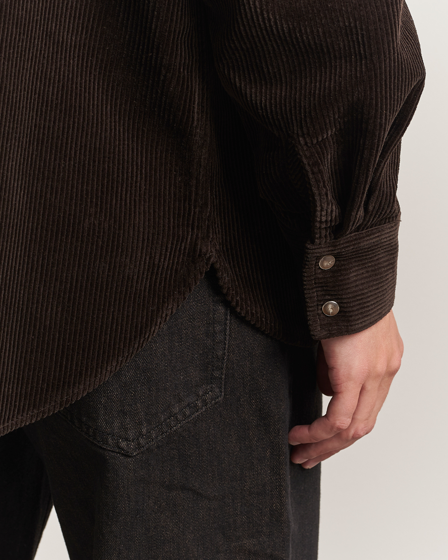 NN07 Ricky Corduroy Overshirt Demitasse Brown