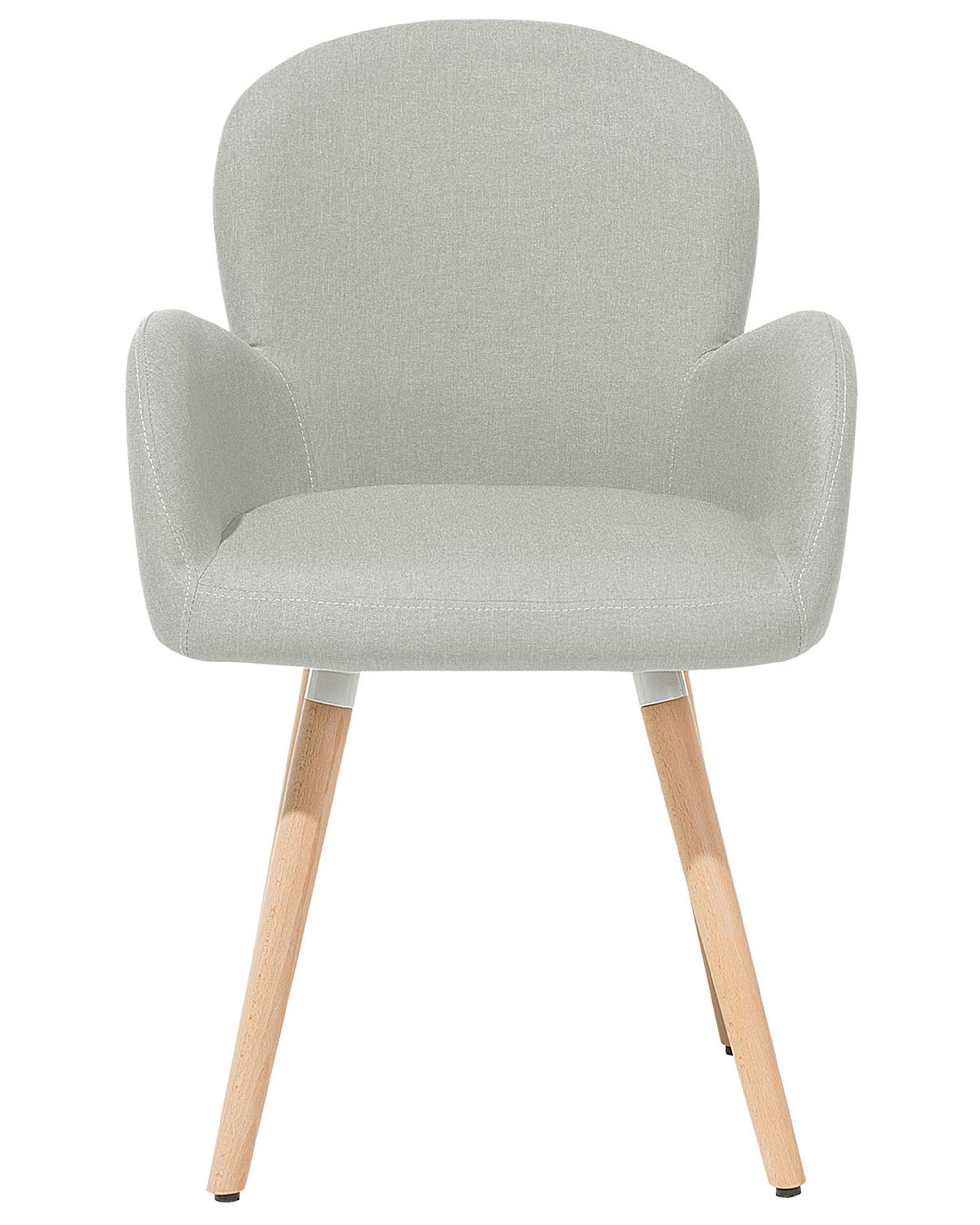 Set van 2 eetkamerstoelen BROOKVILLE Stof Lichtgrijs