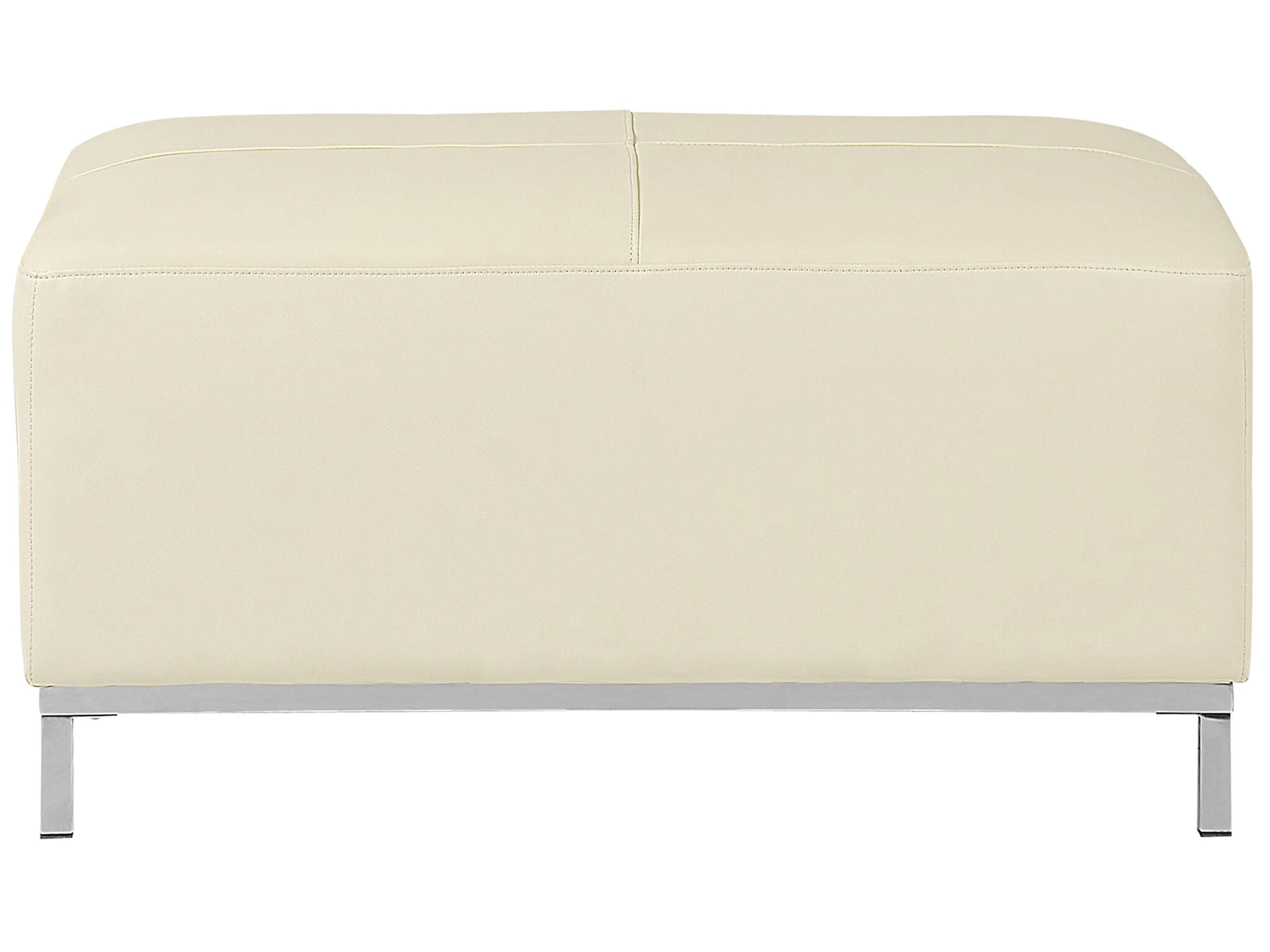 Ottomaan OSLO Leer Lichtbeige
