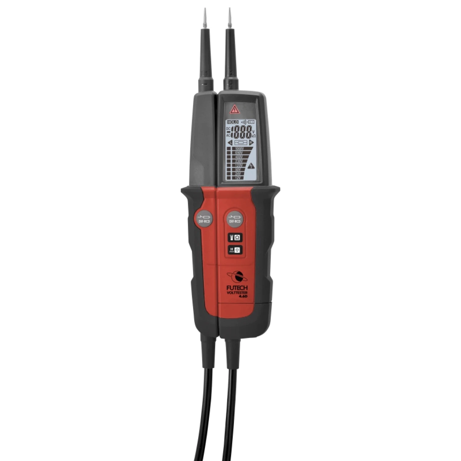FUTECH Volttester 4.6D Tweepolige spanningstester - AC/DC 1000V - CAT III 1000V / CAT IV 600V