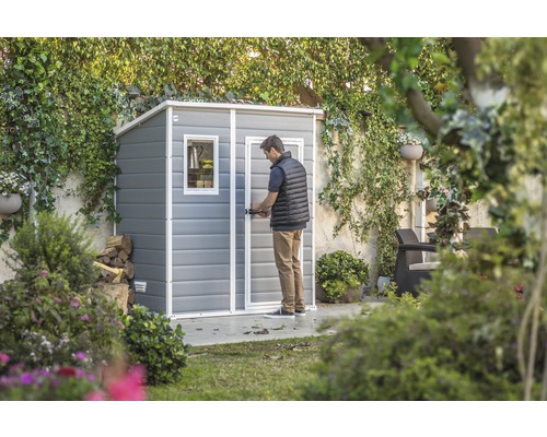 Tuinhuis, gereedschapsschuur KETER Manor Pent 6x4 incl. vloer 183,5 x 111 cm grijs