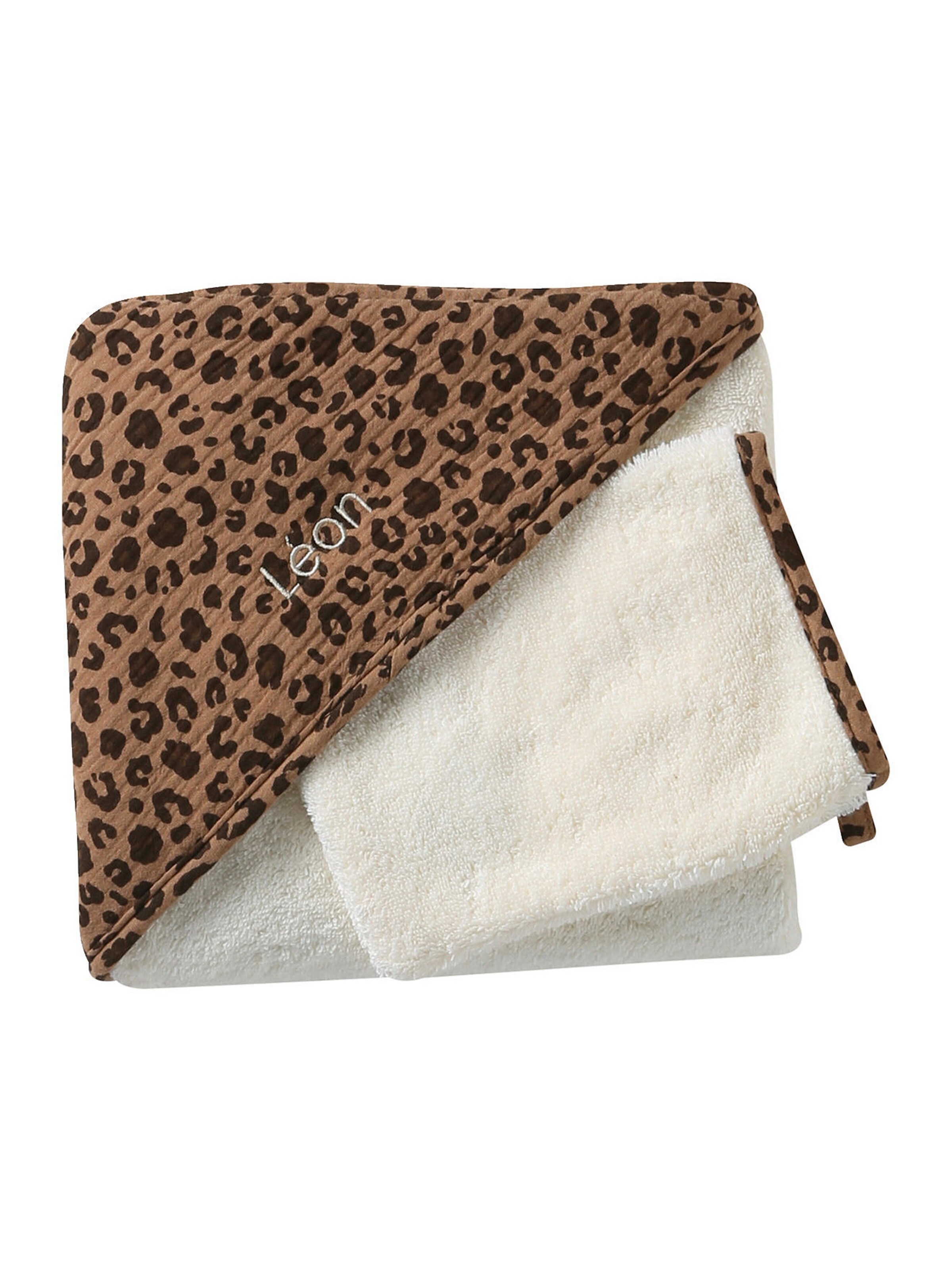 Envie de Fraise Bio-Kollektion: Baby Geschenkset aus Badecape & Waschhandschuh wollweiß