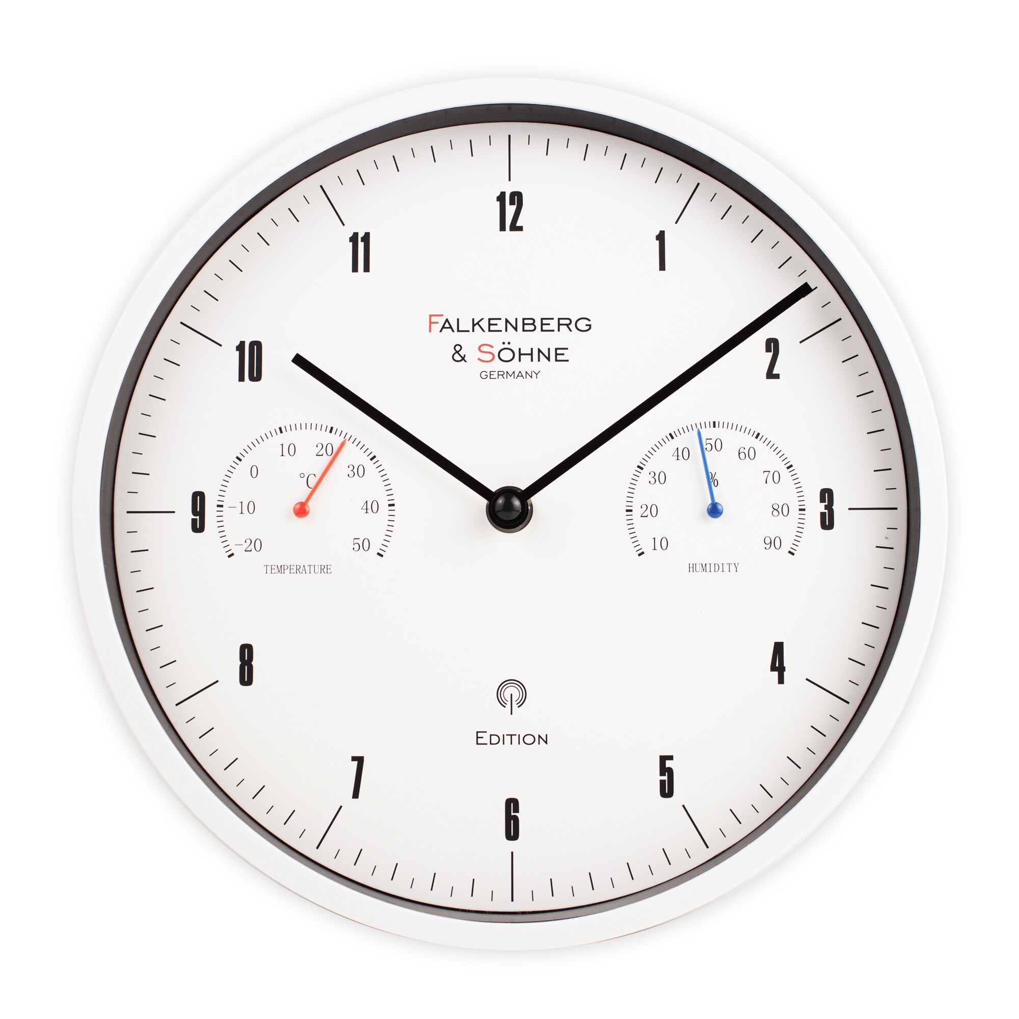 Falkenberg & SöhneFunkwanduhr Lautlos Thermo- / Hygrometer250 mm