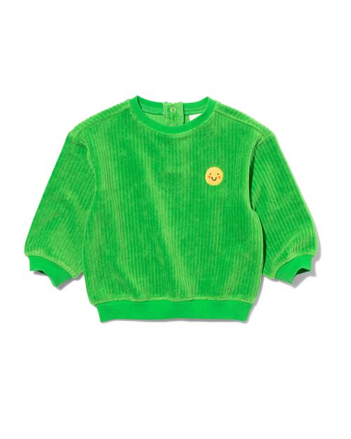 sweat-shirt bébé en velours côtelé vert