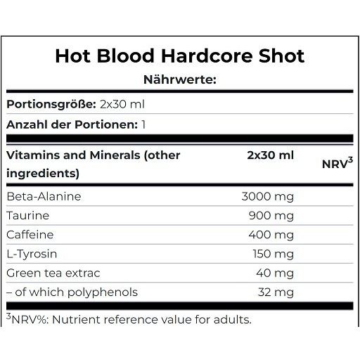 Scitec Hot Blood Hardcore Shot
