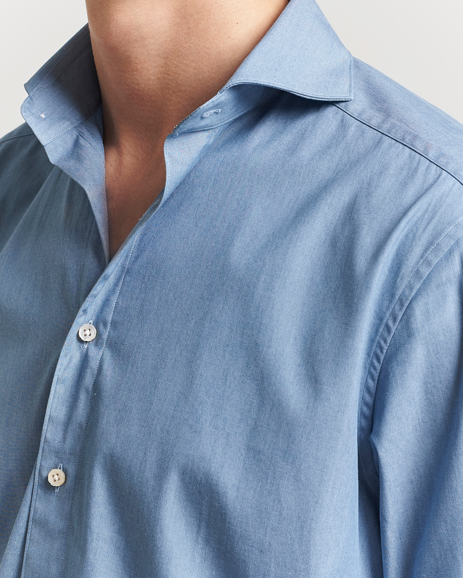 Stenströms 1899 Denim Poplin Shirt Indigo
