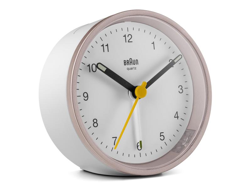 Braun Klassischer Wecker BC12 Weiss/Rosè Wecker