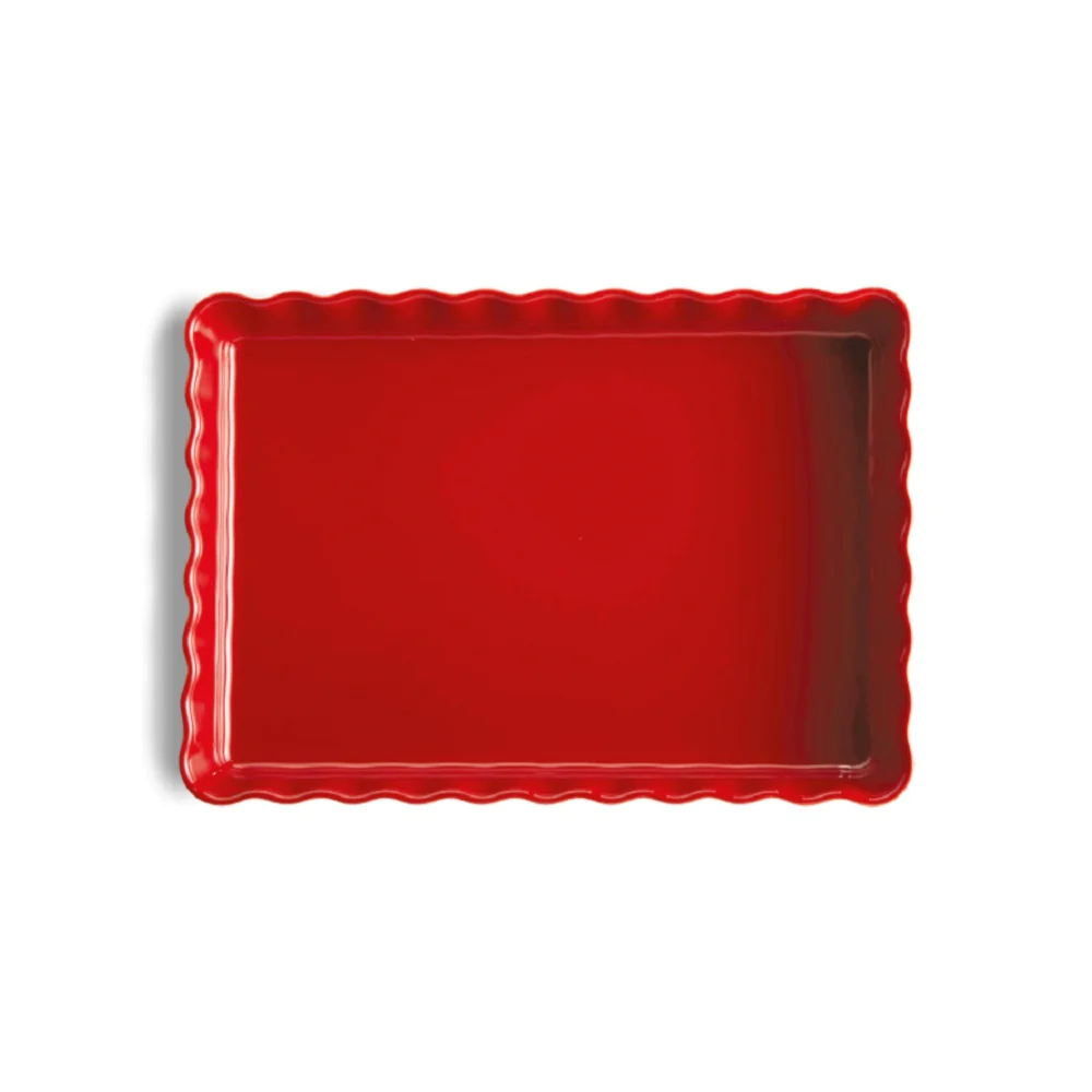 Tourtière rectangle rouge 33 cm Emile Henry