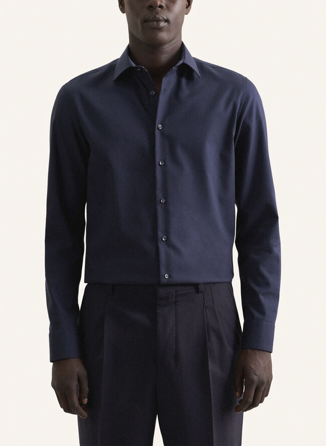 Seidensticker Business Shirt Slim Long sleeve Kent-Collar Uni Blue
