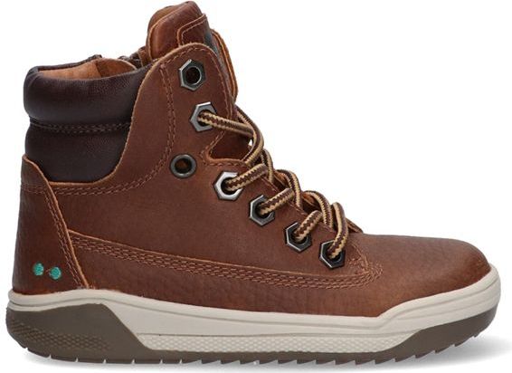 BunniesJR Remco Rock Jongens Veterboots - Bruin - Leer - Veters