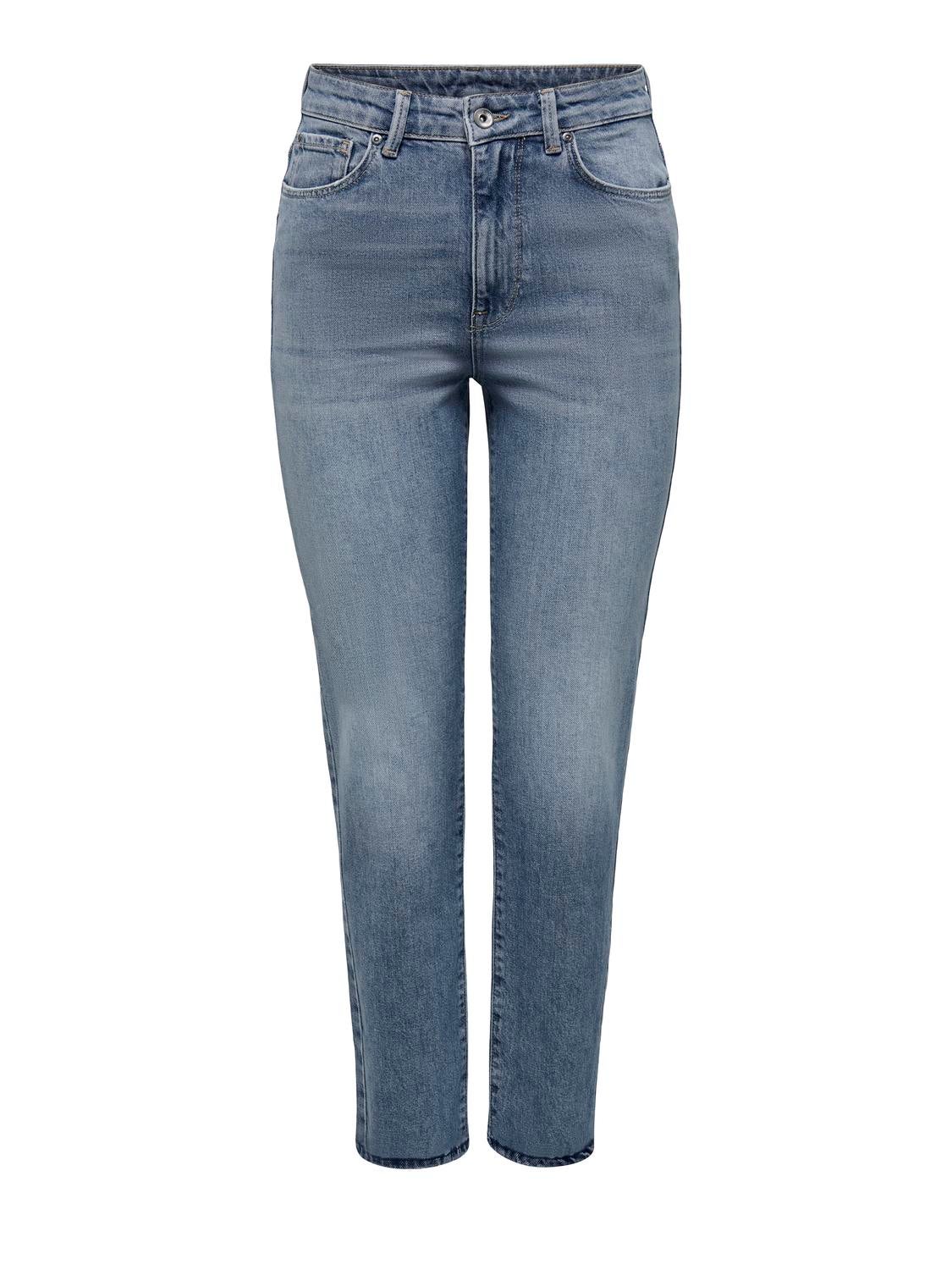 ONLEMILY Hohe Taille Gerade geschnitten Jeans Special Blue Grey Denim