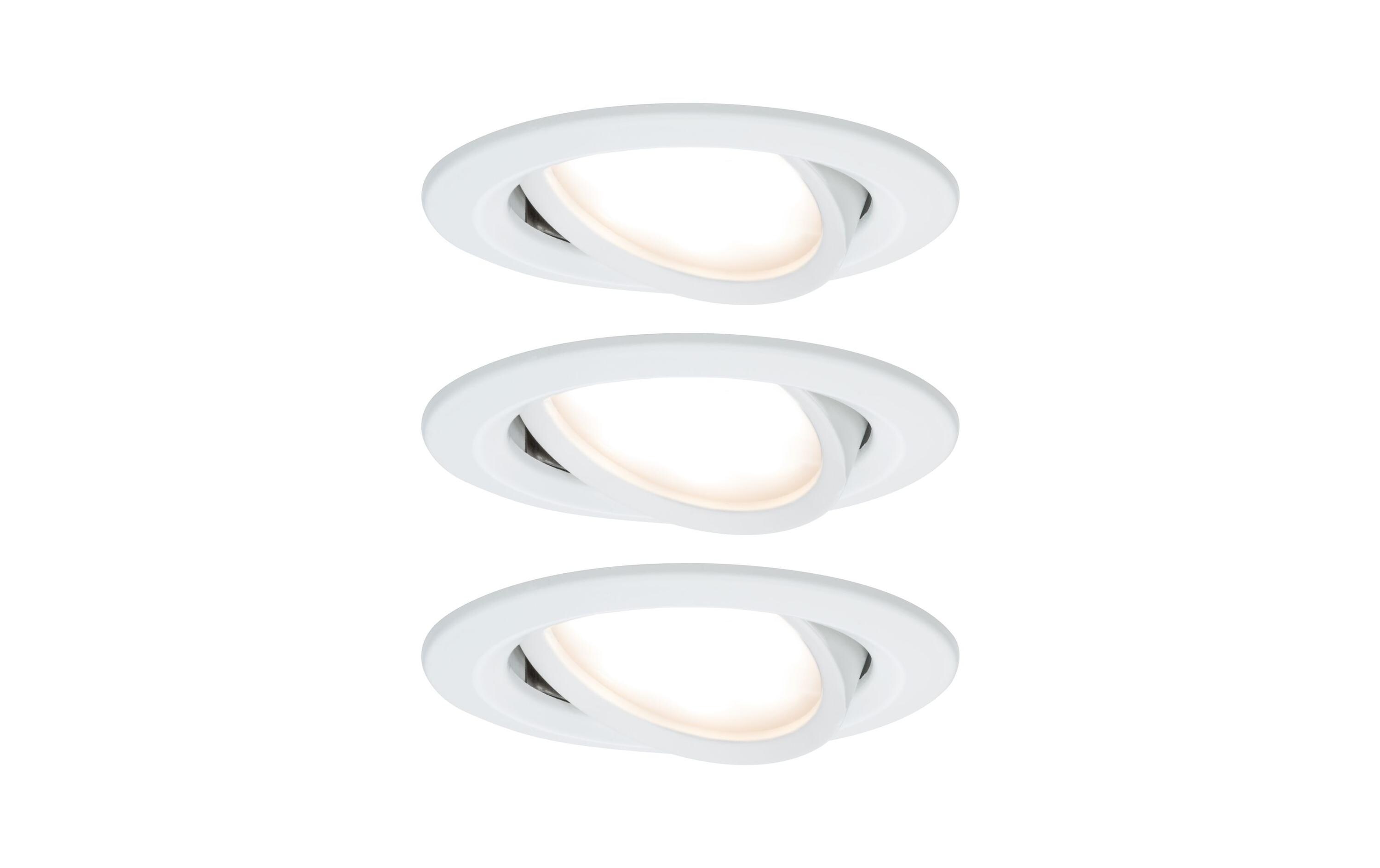 Einbauspot Nova Coin 3-Stepdim Set, 3 x 6 W, 2700 K, WeissLED Einbauspot Basisset