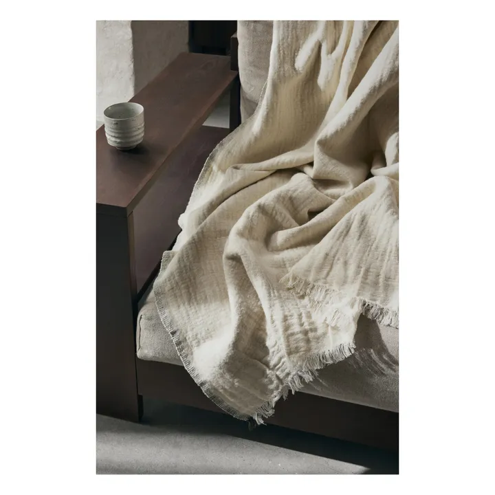 Ferm Living Plaid Weaver en laine et coton | Off-White