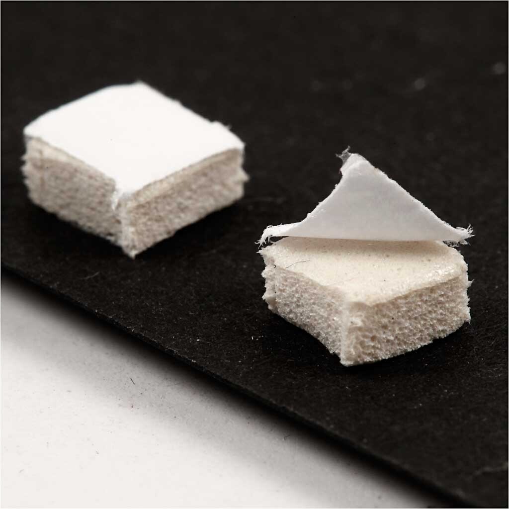 3D Klæbepuder - Str. 5X5 MM - Tykkelse 3 MM - 10X400 Stk